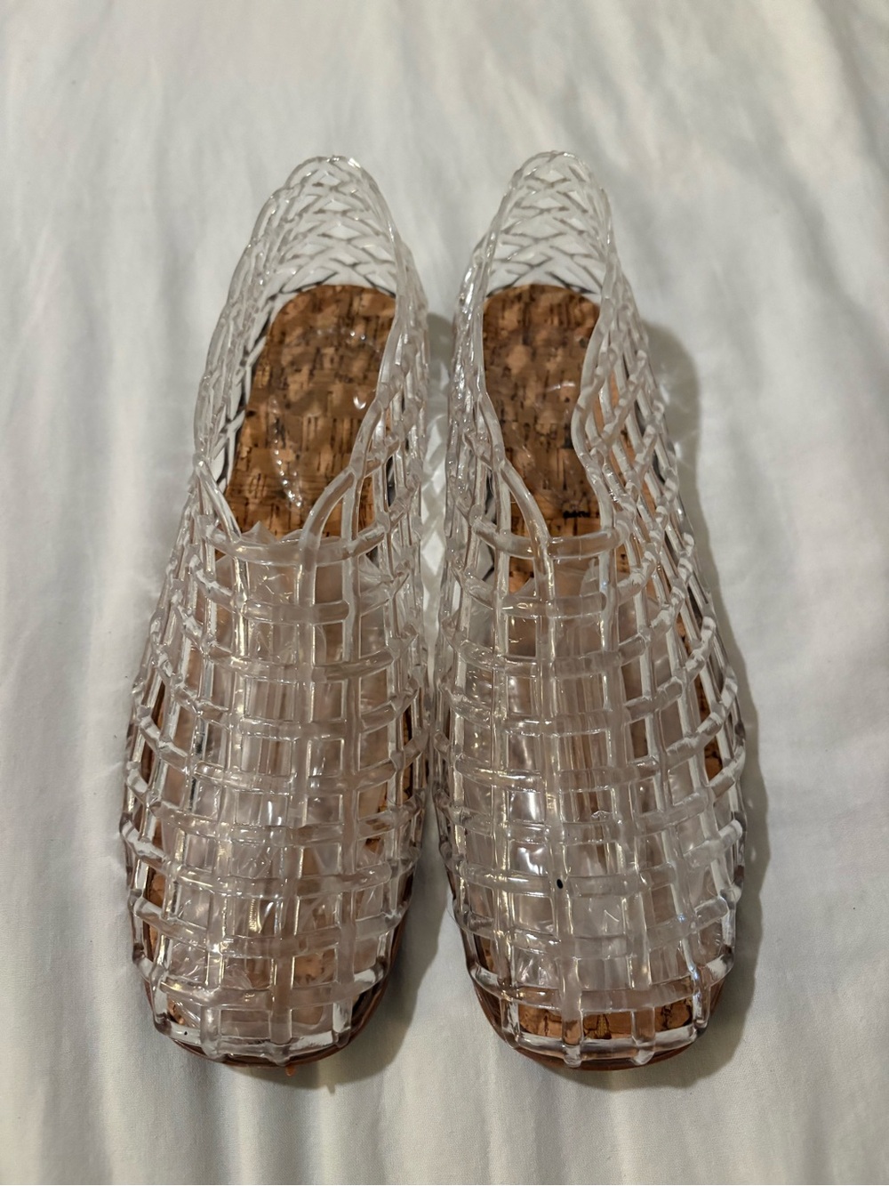 Clear Woven Jelly Flats